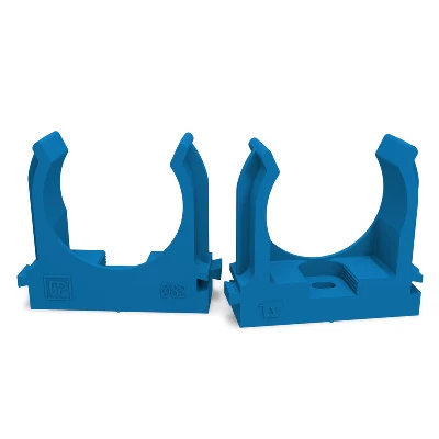 Крепеж-клипса для труб для прямого монтажа синяя d20 мм