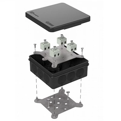 Коробка огнестойкая для о/п двухкомпонентная 60-0303-9005-FR2.5-8 Е15-Е120 100х100х40