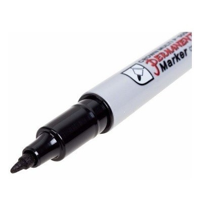 Маркер перманентный Multi Marker Super Slim 1мм, черный, пулевидный Crown (08-8001)