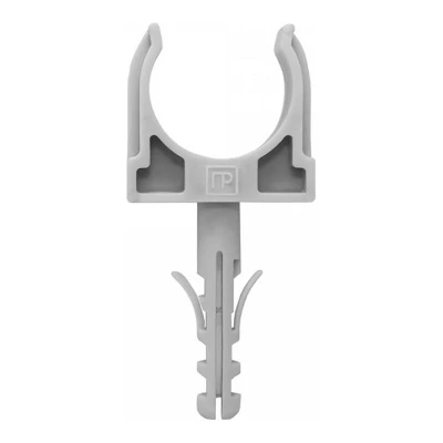 Крепеж-клипса с дюбелем серая d32 мм в малой упаковке (10шт/450шт уп/кор) (PR13.0318)