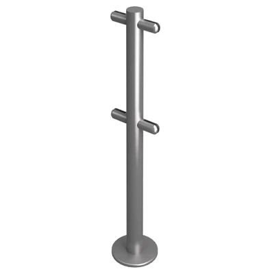 Стойка ограждения под стекло i-образная  h=800мм (ВЗР2462-00.02-06)