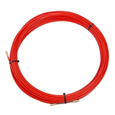 Протяжка кабельная (мини УЗК в бухте), стеклопруток, d=3,5мм, 25м, красная (47-1025)