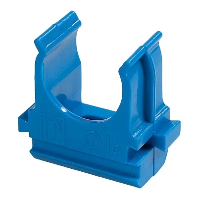 Крепёж-клипса для труб АБС-пластик синяя д40 (15шт/300шт уп/кор) PR13.0109