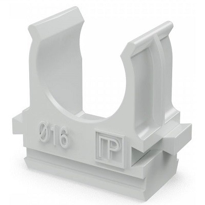 Крепеж-клипса для труб АБС-пластик в карт d16 мм (200шт/2000шт уп/кор) (PR.0616)
