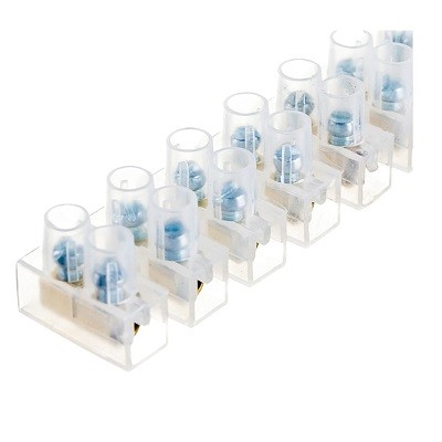 Клеммная колодка винтовая KВ-6 (2,5-6 мм²), ток 6 A, полиэтилен белый (ЗВИ) (07-5006)