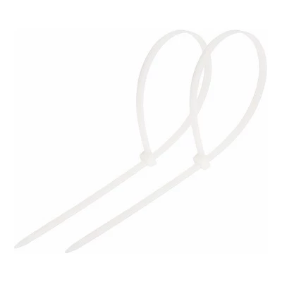 Стяжка кабельная нейлоновая 150x2,5мм, белая (100 шт/уп) (07-0150)