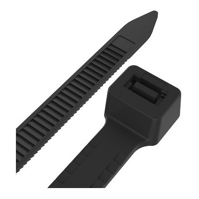 Стяжка нейлоновая с тройным замком 300x4,8мм, черная (100 шт/уп) (67-1302)