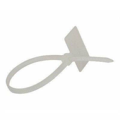 Хомут с площадкой под маркер nylon 100x2,5мм 100 шт. белый (07-0106-2)