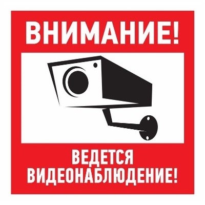 Табличка ПВХ информационный знак «Внимание, ведется видеонаблюдение» 200х200 мм (56-0024-2)