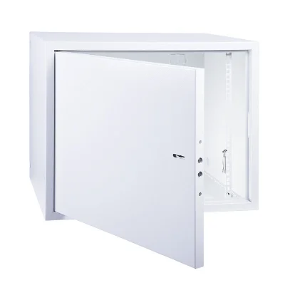 Шкаф настенный 19" АНТИВАНДАЛЬНЫЙ распашной 8U 600×400×450мм, (ШxГxВ) RAL 7035 (04-2252)