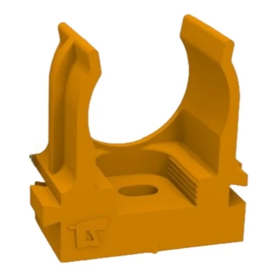 Крепеж-клипса для труб для прямого монтажа оранжевая d32 мм