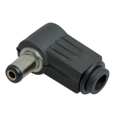 Разъем питания DC штекер 2,1х5,5мм угловой (14-0312)