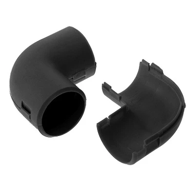 Соединитель угловой разборный черный d20 мм (5шт/550шт уп/кор) (PR13.0174)