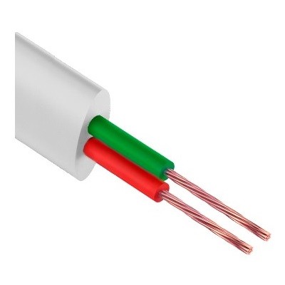 Кабель телефонный ШТЛП 2 жилы Cu, белый, 100м (01-5001)