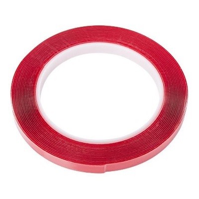 Двухсторонний скотч , прозрачный, на акриловой основе, 9 мм, ролик 5 м (09-6509)