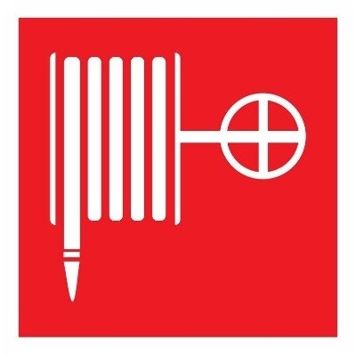 Наклейка знак пожарной безопасности "Пожарный кран"100*100 мм (56-0054)