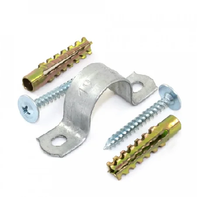 Комплекты для крепления ОКЛ с использованием самореза, дюбеля и скобы СМД d21-22 мм (100 шт) (PR08.5004)