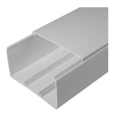 Кабель-канал серый RAL 7035 2-й замок в п/э 100х60 мм (16м/уп) (PR03.0082)