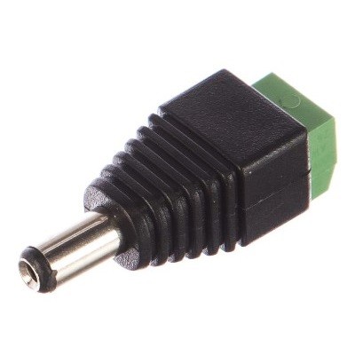 РАЗЪЁМ питания штекер 2. 1х5. 5 с клеммной колодкой двухсекционный (14-0316)