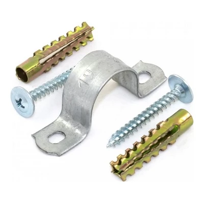 Комплекты для крепления ОКЛ с использованием самореза, дюбеля и скобы СМД d19-20 мм (100 шт) (PR08.5003)