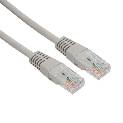 Шнур коммутационный, патч-корд U/UTP RJ45-RJ45, CAT 5e, ZH нг(А)-HF, серый, 1м (18-8002)