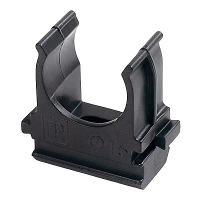 Крепёж-клипса для труб Полистирол черная d20 мм в малой упаковке (10шт/1000шт уп/кор) (PR13.0210)