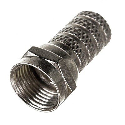 Разъем антенный на кабель, штекер F для кабеля RG-6, (1шт) (пакет) (05-4003-4-7)