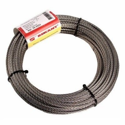Трос нержавеющий d=4 мм, (моток 20 м) (09-5504)