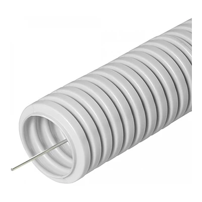Труба гофрированная ПВХ легкая 350 Н серая с/з d63 мм (15м/360м уп/пал) (PR.016331)