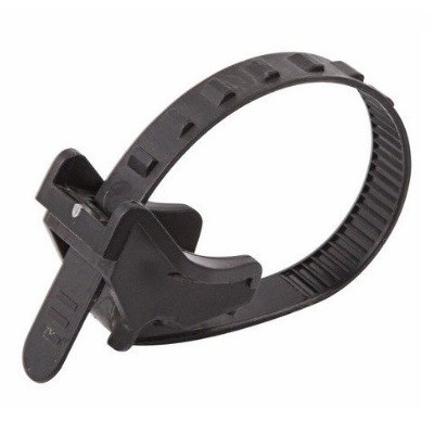 Подвес для крепления кабеля к тросу 160х12мм, черный (100 шт/уп) (07-2160)