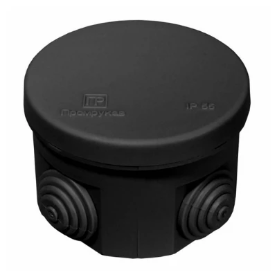 Коробка распределительная 40-0120-9005 для о/п безгалогенная (HF) черная 80х50 (102шт/кор) (40-0120-9005)